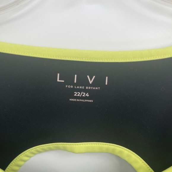 LIVI Soft Back-Detail Recycled Tank Black Multi Size 22-24 Women’s NWT workout - Picture 6 of 9